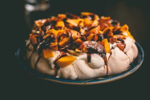 Peaches And Cream Pavlova