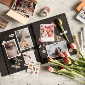 A Book with pictures and flowers
