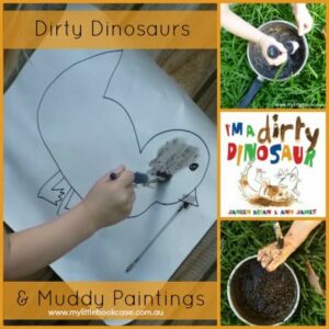 Dirty Dinosaur Muddy Paintings