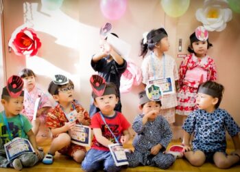 Group of kids sitting together