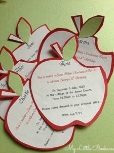 Snow White Theme Invitation Card