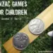 ANZAC Game for Kids. Two Coins On A Piece Of Wood