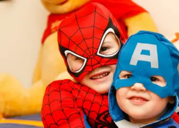 Kids Wearing Costume. Simple Story