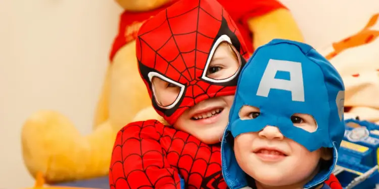Kids Wearing Costume. Simple Story